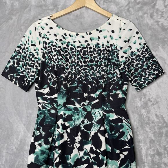 Brooks Brothers Dress Womens 6 Short Sleeve Fitted Printed Sheath Work Office - Picture 3 of 15